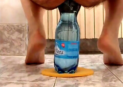 extreme ass insertion with 2 plastic bottles 5