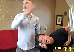 Stepson Jeff Drizzle got an ear pulling torment as a punishment from his step dad