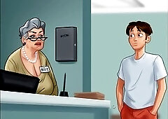 Neighbor joins in for a wild threeway with the group