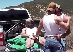 MATT DUBBE AND TWO PALS FUCK ON PICKUP TRUCK