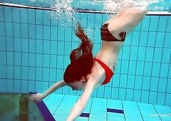 Beautiful redhead Katrin Bulbul looks like a fucking awesome mermaid