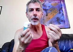 Dad Richard Lennox smokes while teasing his sonnie