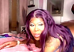 BBW ebony shemale loves hard backshots