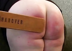 Chick with a fat ass gets spanked by hung hunk