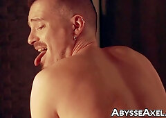 Axel rides cock before getting his anal stretched in a fist fucking by joc