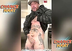 Chance Hart Jacking Off His T-cock In An Airport Men's Room