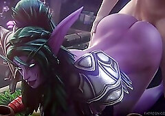 Tyrande Whisperwind from Warcraft gets fucked DGS