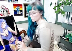 Painting Yennefer from the Witcher