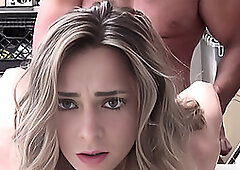 Loss Prevention Officer Fucks Blonde Rebellious Teen Thief