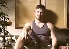 Muscle wolf dp and cumshot