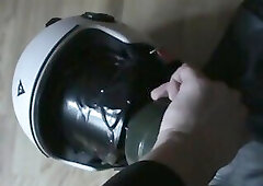 Leather straitjacket and breath control