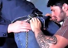 Boy by SEARS workers in the store's basement 6