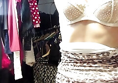 Undressing in Giulia Infinity 20 d pantyhose, new lingerie