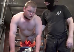 Master Dire Callahan Racks And Stretches Convict Andre Hardys Balls