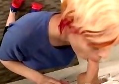 Gloryhole sucked tranny