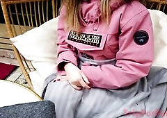 Cuddly blond Romanian cutie