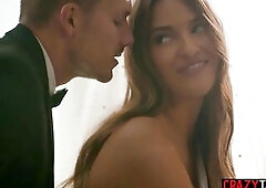 Lascivious large melons mother I'd like to fuck drank large rod and gets drilled in front of her allies just after her wedding