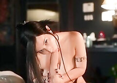 Large Titty Emo Wench Sucking and Titty Screwing (fresh toy from Adam & Eve)