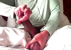 Blacked Hippie strokes his massive cock and enjoys solo pleasure