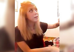 Blondi angel smokin' cigarette