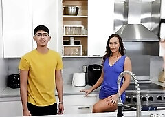 Diego Perez is having his old pals - size queen Dixie Lynn & her well-hung boyfriend Damion - over for some hang time. As Dixie & Damion sneak