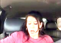 Amateur Brunette Fingers Herself in Public