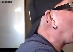 Vintage jock cocksucking in gloryhole