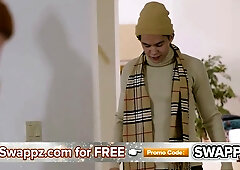 Stuck-up stepmoms use skin-to-skin method to cure their sick stepsons with a hardcore holiday threesome