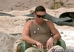 Army buddies Ryan Rose and Tommy Regan engage in anal sex on patrol