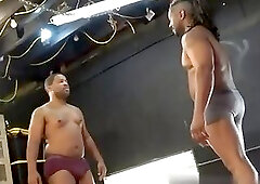 Akecheta and Sgt English Black Wrestling