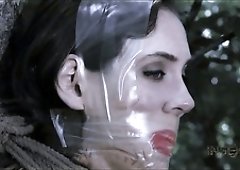 Gagged submissive Sierra Cirque gets tied up and brutally fucked