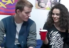 DickDorm.com: Very slim gay Chase sucking dick