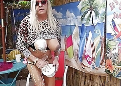 CROSSDRESSER CD WHIPPED CREAM on BIG TITS COOL WHIP GURL