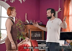 Mature4k. kinky mature red haired decided to train her neighbour how to satiate her pussy