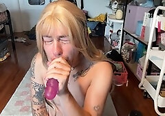 Deepthroat gagging, ftm, sloppy deepthroat