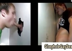 Straight guy tricked at gay gloryhole