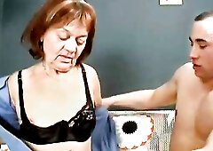 Unshaved Gilf Gets Her Twat Filled With Young Prick