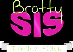 Horny step siblings have clothed sex under mom's nose