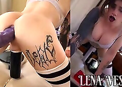 Sesión de ordeño y gooning de Lena Vesper