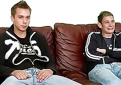 Hot studs spray sticky cumshot after BJ