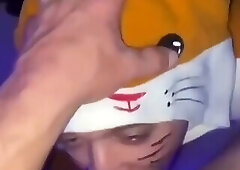 Canadian lawyer turned cock whore Steph Ericks keeps gobbling down Adams big cock!