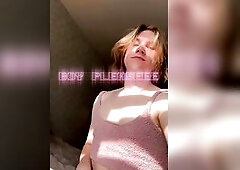 Cute Femboy in Revealing Pink Pyjamas Playing with His Penis