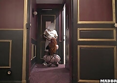 Hefty Backside French Ginger-haired Gets Humped & Creampied Back From A Soiree!!!