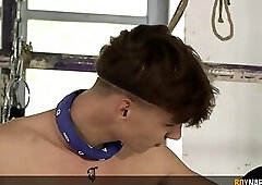 Boy strung up for intense whipping