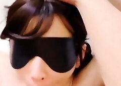 Big tit brunette sucks a big cock blowjob POV