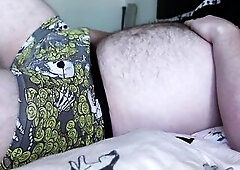 FTM jerking his little jock and edging