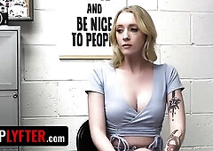 Security officer Mike Mancini brings suspected crook Marilyn Johnson into the back room and confronts her about stealing a necklace, but Marylin solel