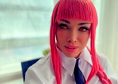 Octokuro New cosplay scene - Pov blowjob by kinky Monster tits redhead