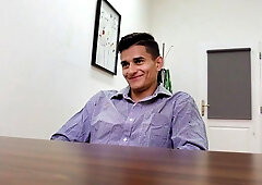 Handsome amateur takes it up the ass and cums too