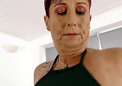 Mature Redhead Plays With Her Feet & Her Squirting Tight Pussy